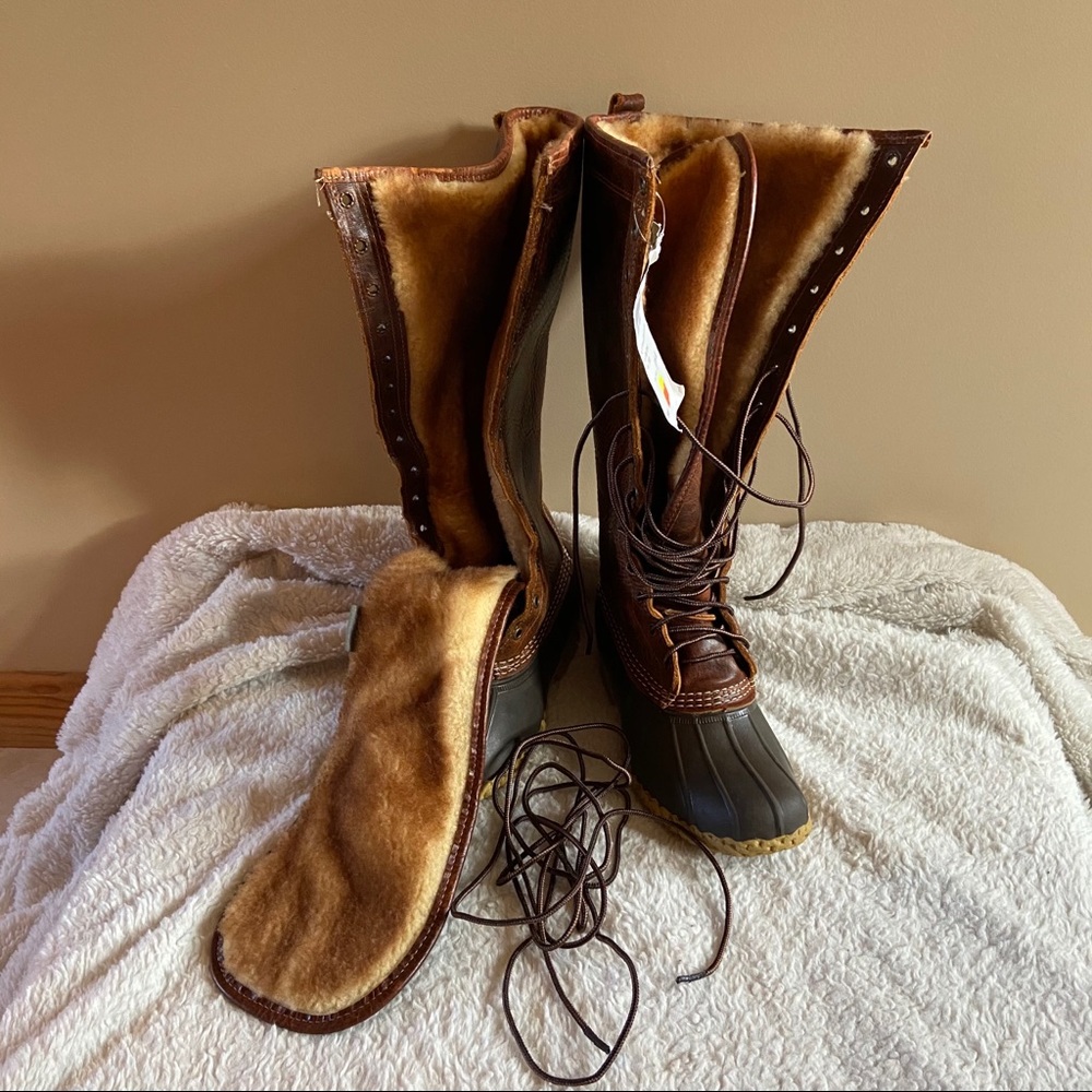 Women's L.L. Bean Boots, 16" Shearling-Lined - Picture 4 of 6